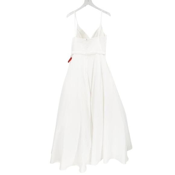 MAC DUGGAL Dress Size 2 Evening Gown White Classic A-Line V-Neck NEW Pockets - Picture 6 of 8